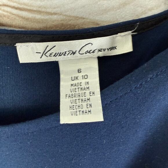 kenneth cole new york hilary ruched navy sheath dress 6 - Picture 3 of 3